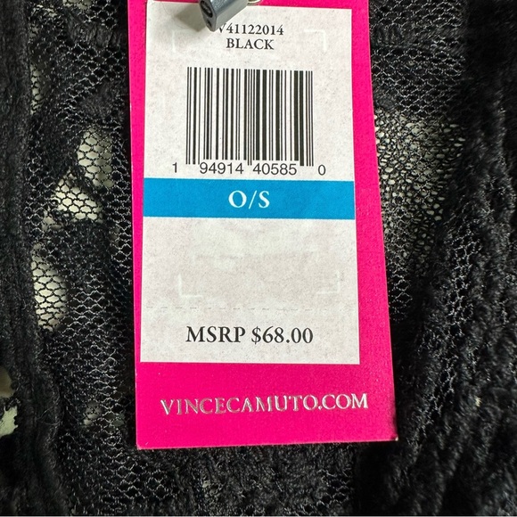 NWT Vince Camuto Black Lace Swimsuit Cover Up. One Size - Picture 8 of 9